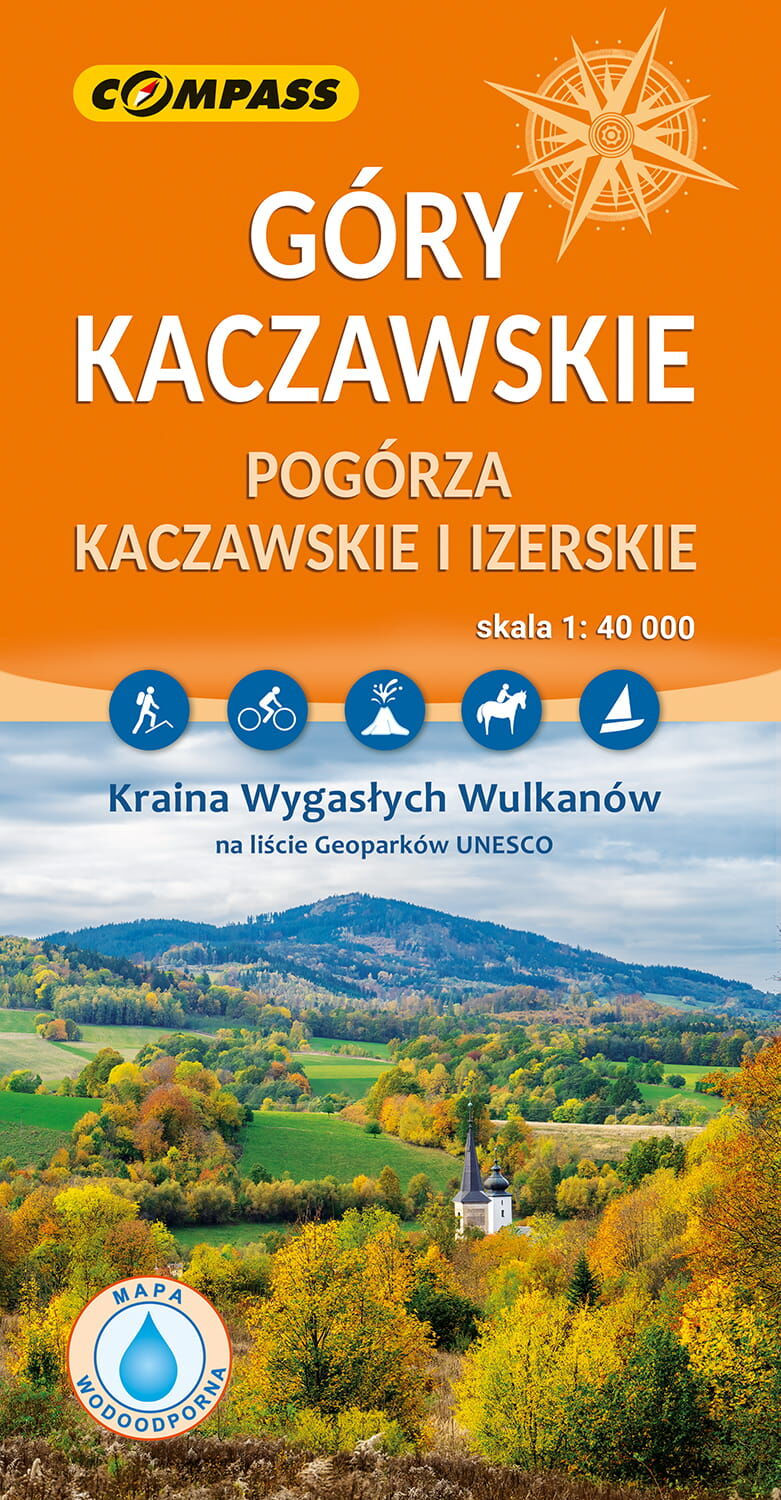Góry Kaczawskie, podgórza Kaczawskie i Izerskie. Mapa turystyczna w skali 1:40 000