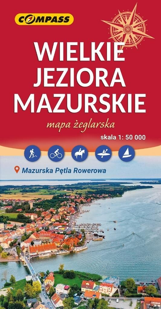 Wielkie Jeziora Mazurskie. Mapa żeglarska w skali 1:50 000
