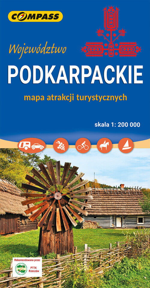 Wojewódzctwo Podkarpackie. Mapa atrakcji turystycznych w skali 1:200 000