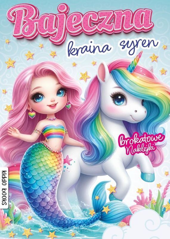 Bajeczna kraina syren. Brokatowe naklejki