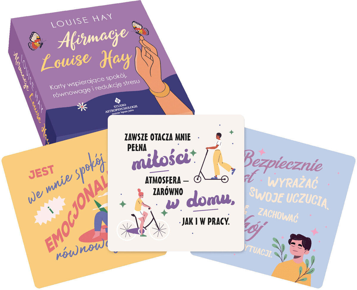 Afirmacje Louise Hay. Karty wspierające spokój, równowagę i redukcję stresu