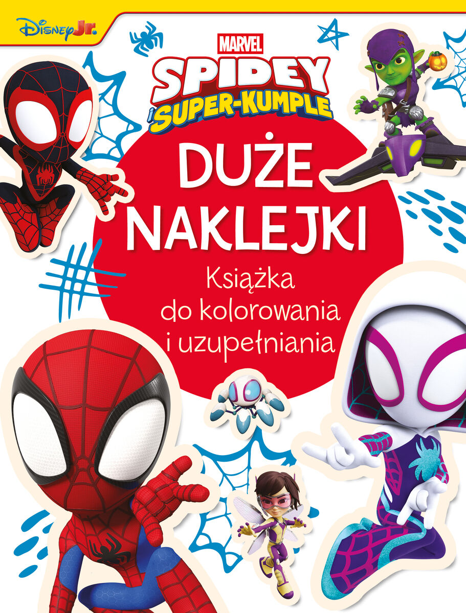 Duże naklejki. Książka do kolorowania i uzupełniania. Marvel Spidey i Super-kumple