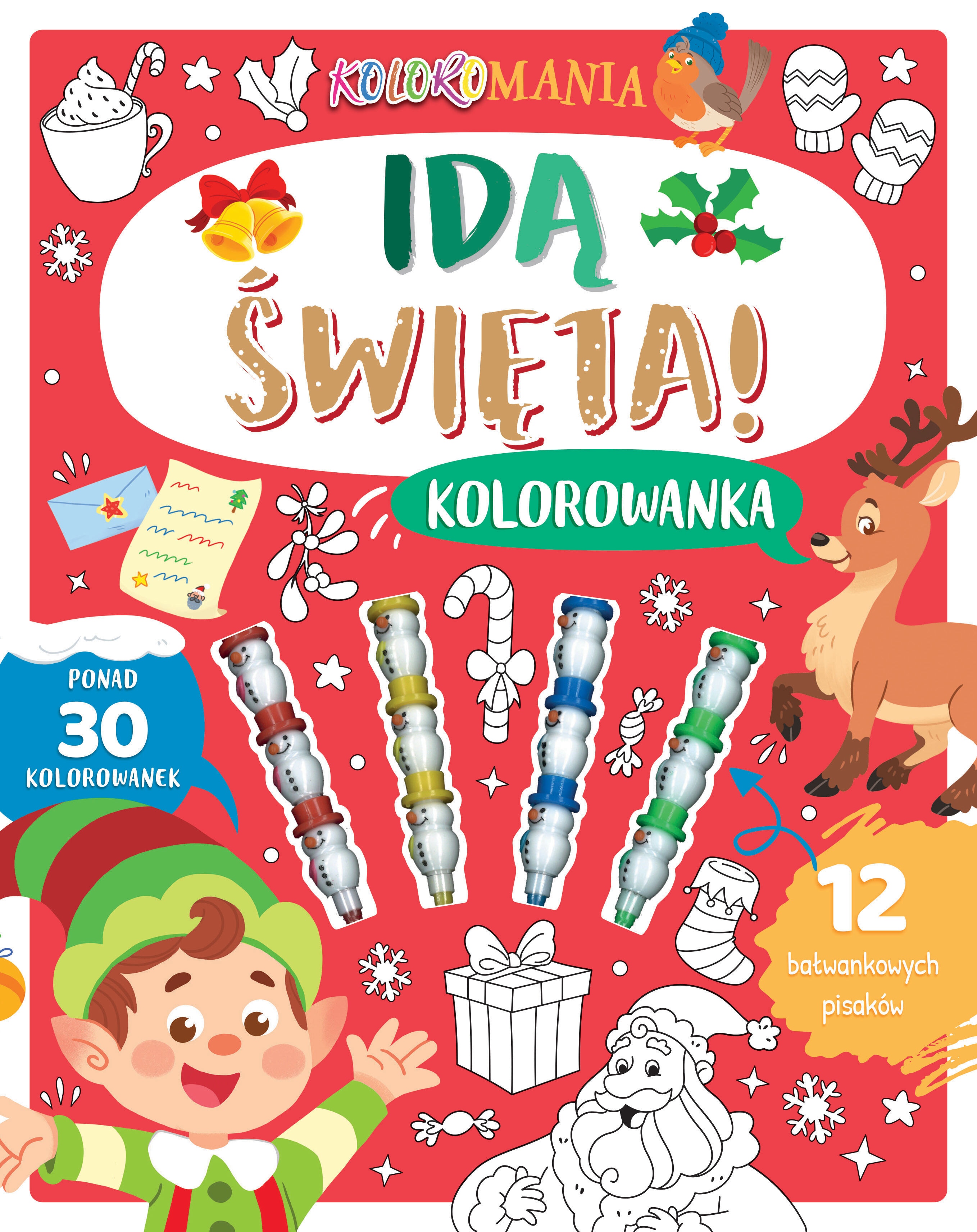Koloromania. Idą święta! Kolorowanka