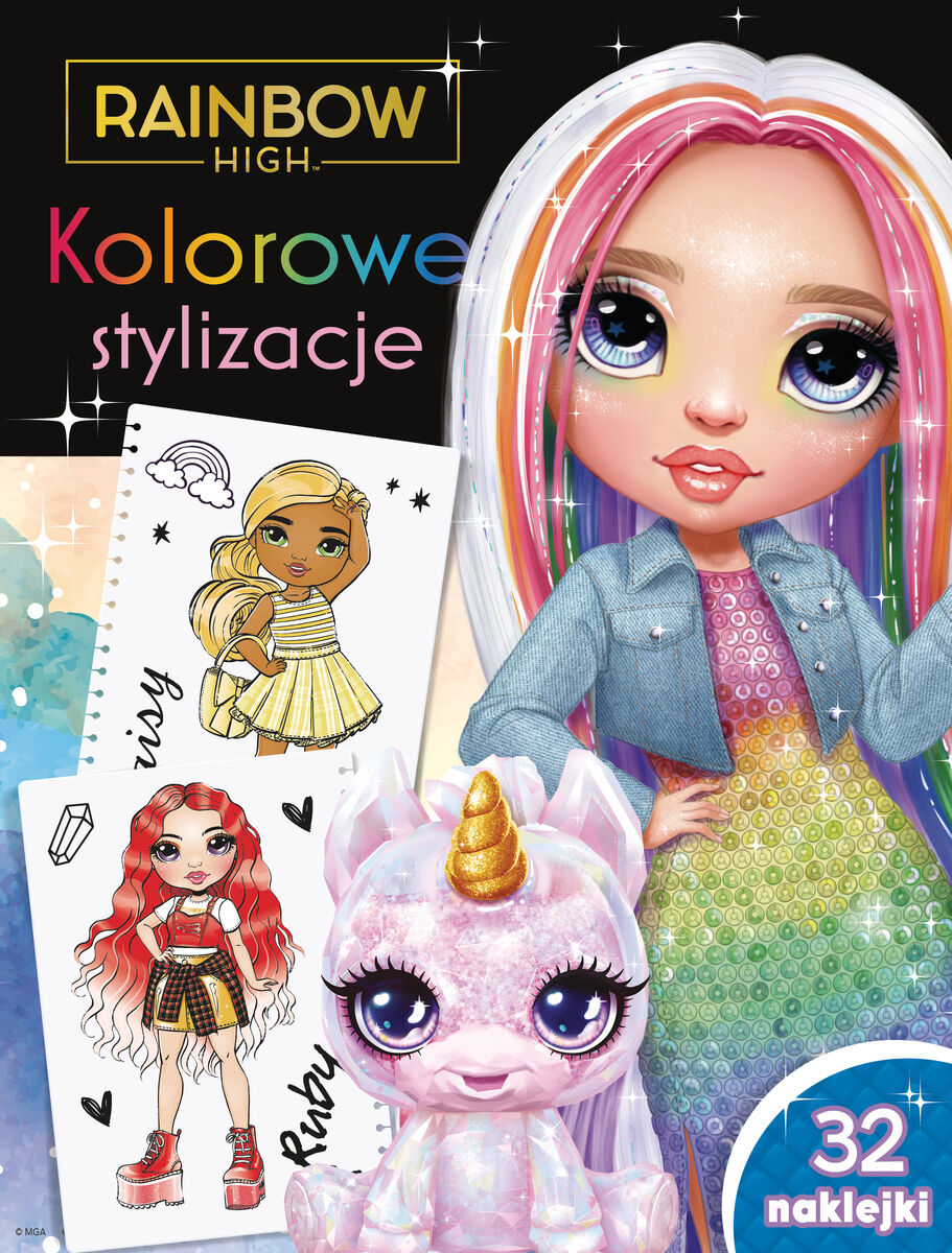Kolorowe stylizacje. Rainbow High
