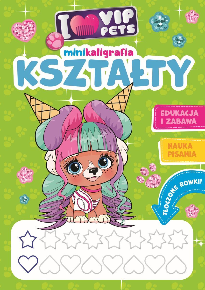 I love VIP Pets. Minikaligrafia. Kształty