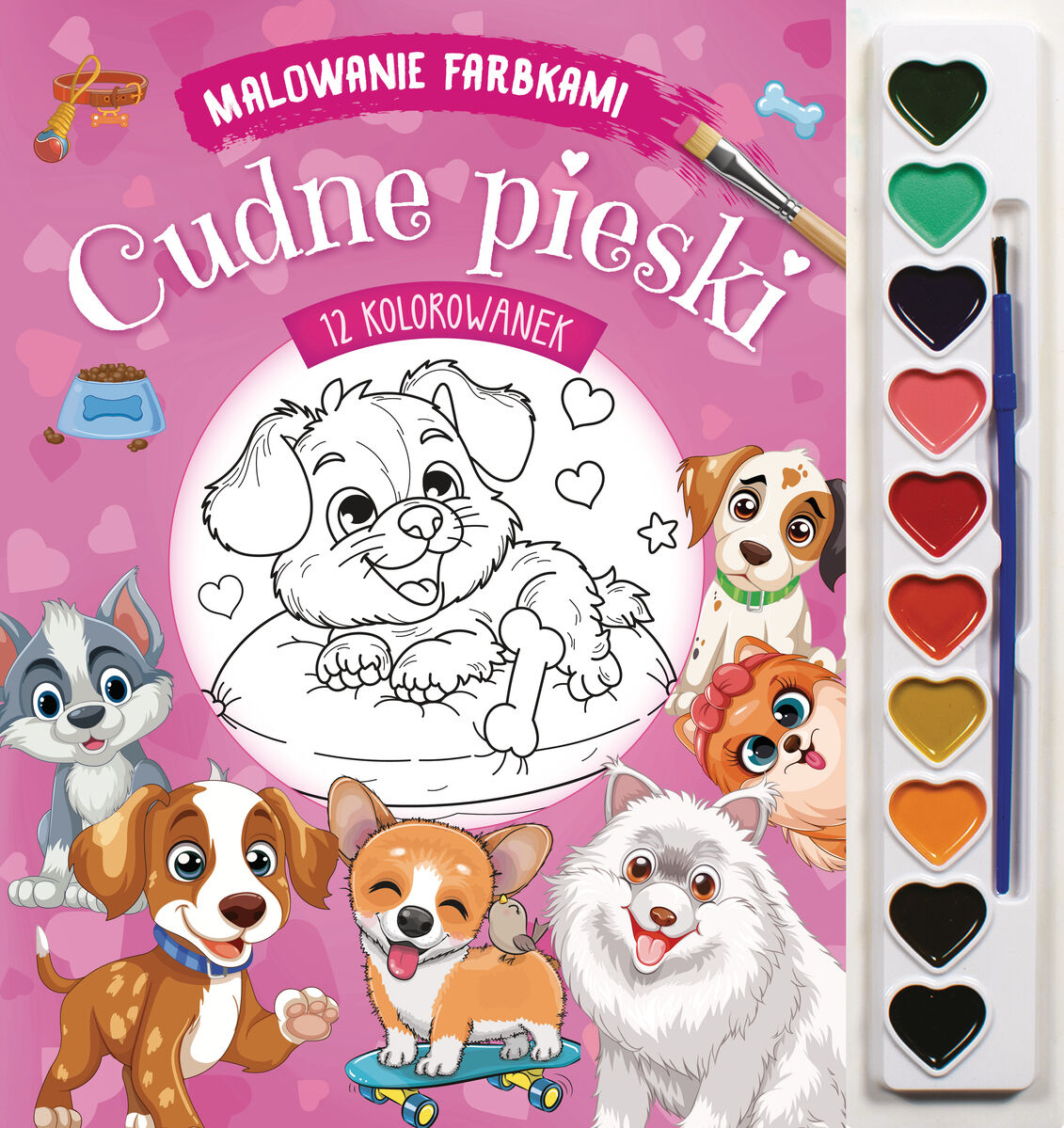 Malowanie farbkami. Cudne pieski