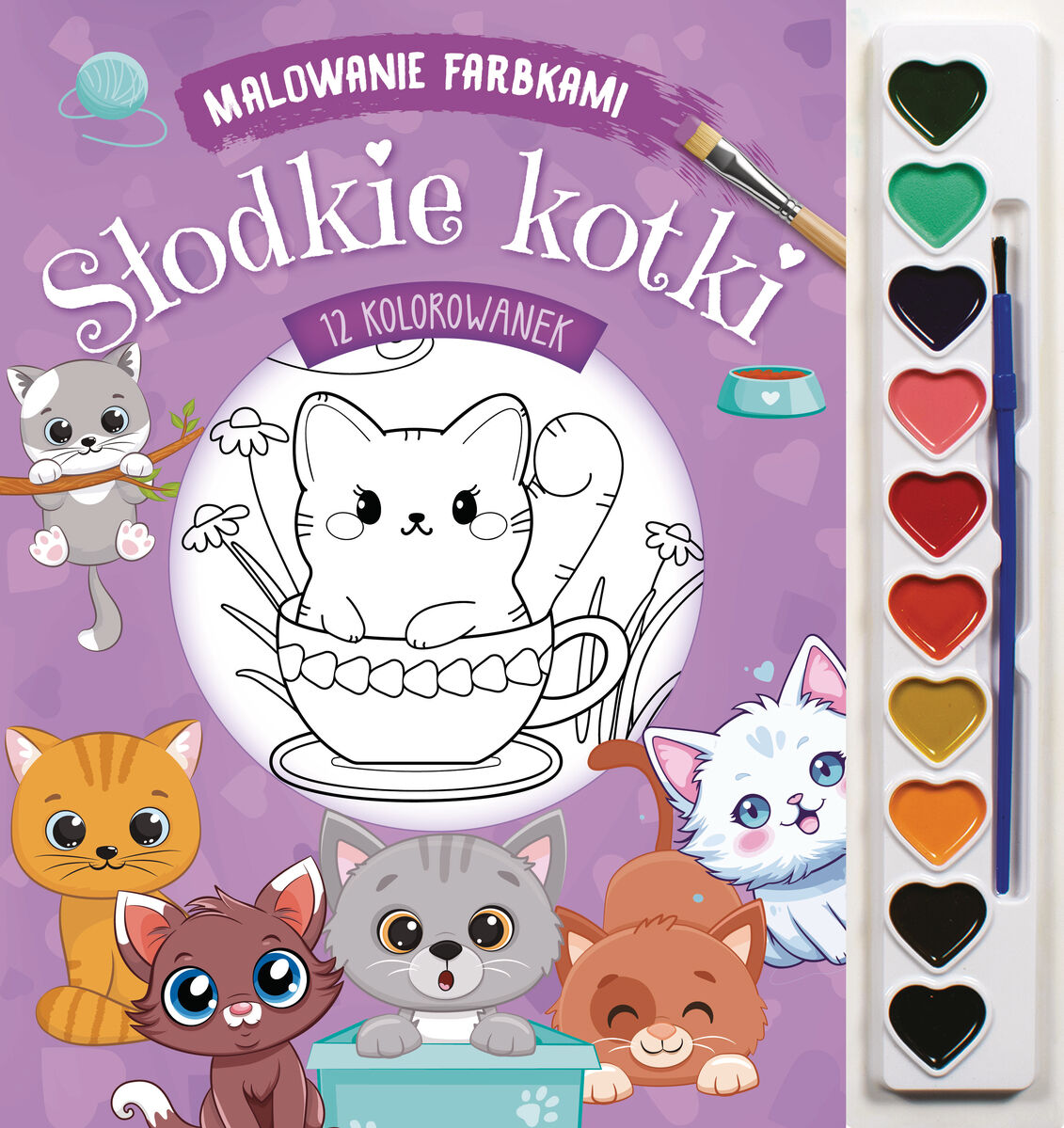Malowanie farbkami. Słodkie kotki
