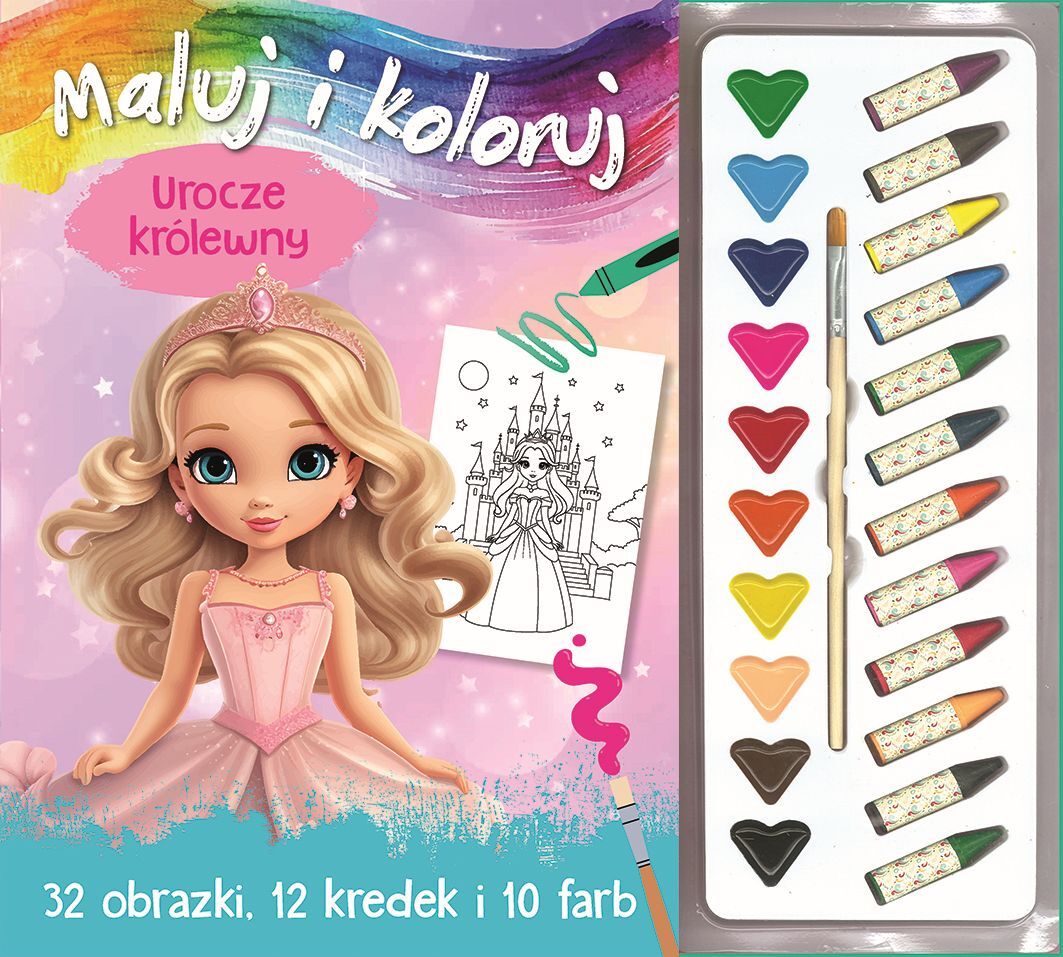 Maluj i koloruj. Urocze królewny
