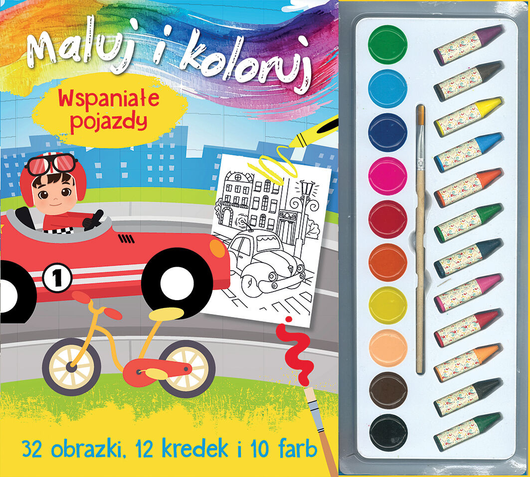 Maluj i koloruj. Wspaniałe pojazdy