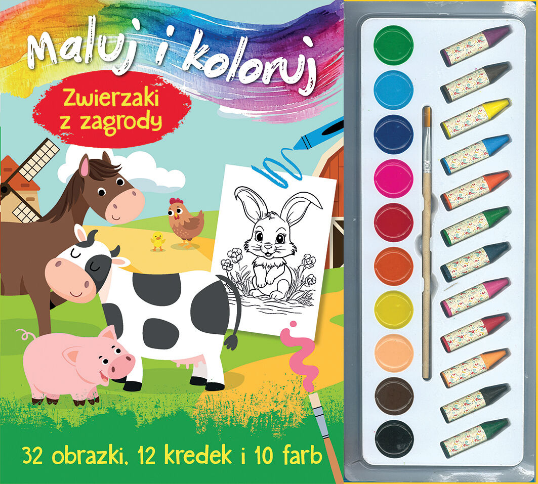 Maluj i koloruj. Zwierzaki z zagrody