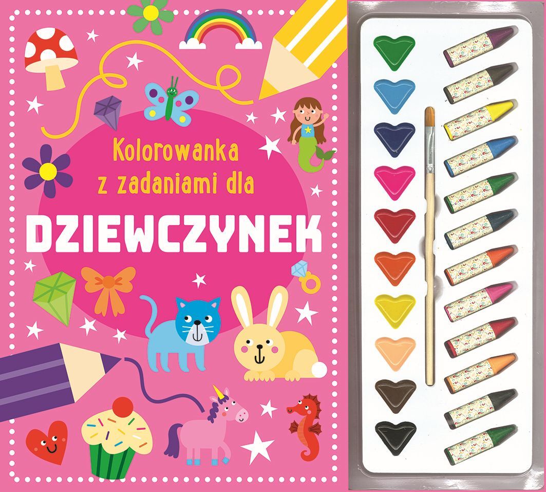 Kolorowanka z zadaniami dla dziewczynek