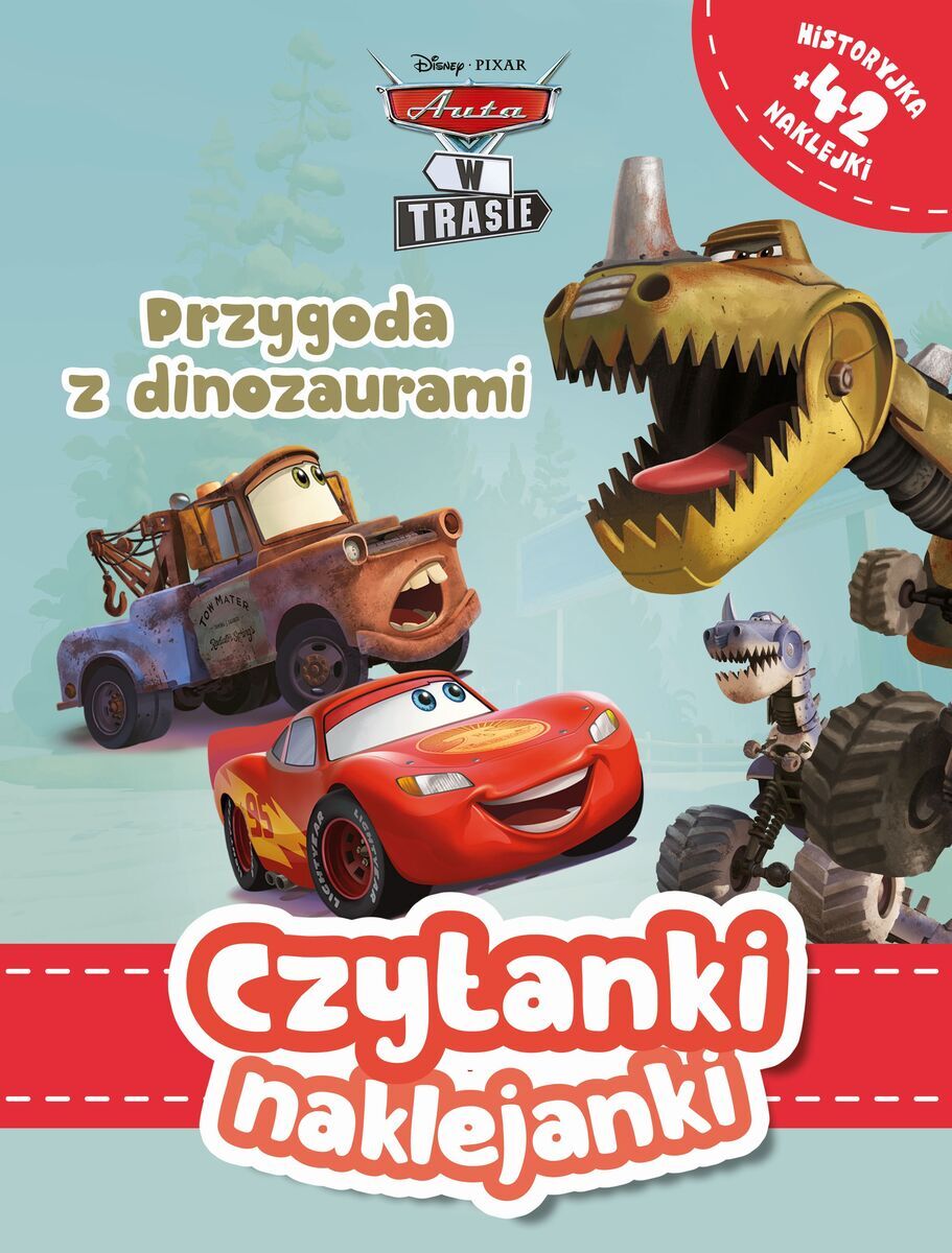 Czytanki naklejanki. Przygoda z dinozaurami. Disney Pixar Auta w trasie