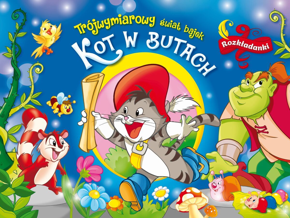 Trójwymiarowy świat bajek. Kot w butach. Rozkładanki