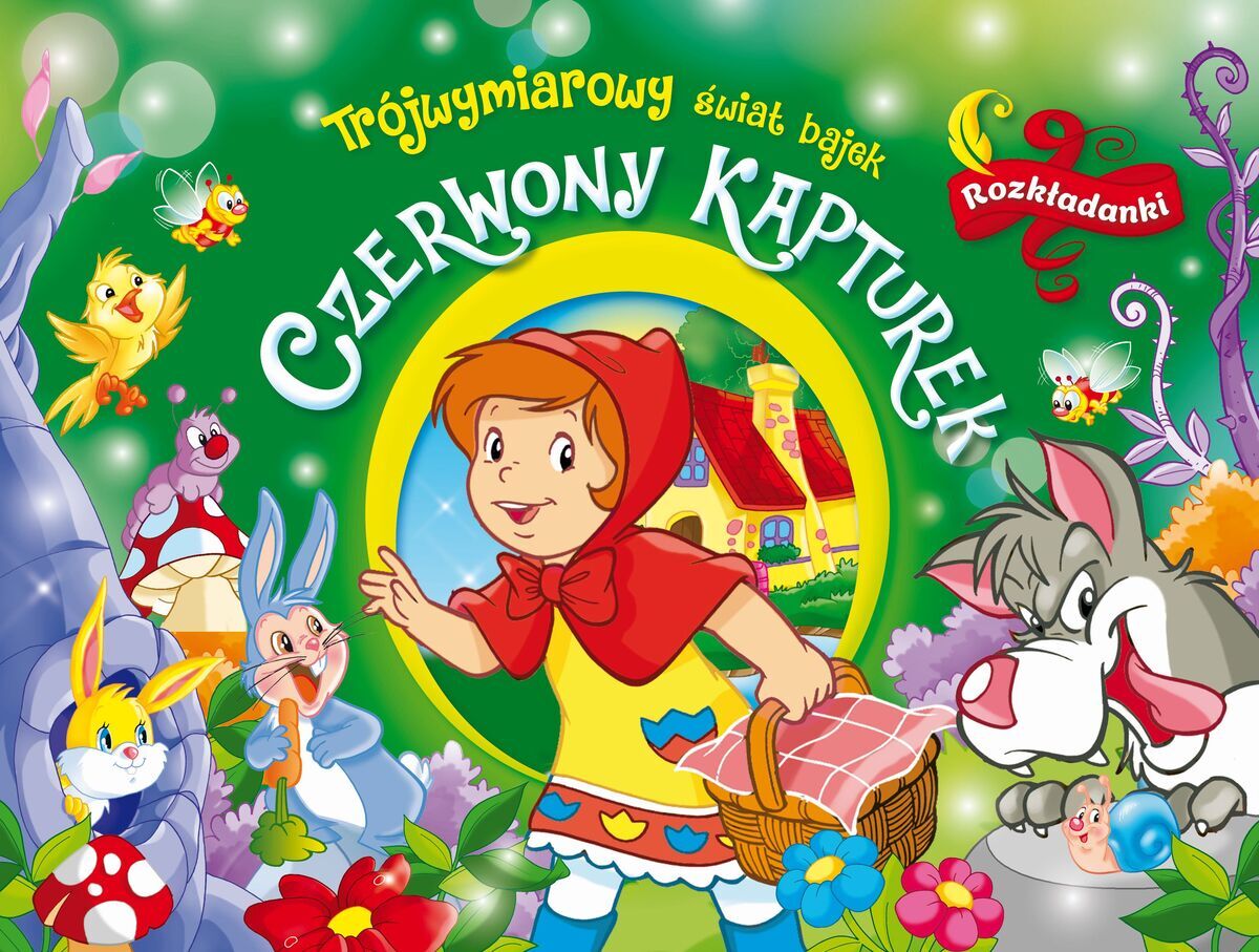Trójwymiarowy świat bajek. Czerwony Kapturek. Rozkładanki