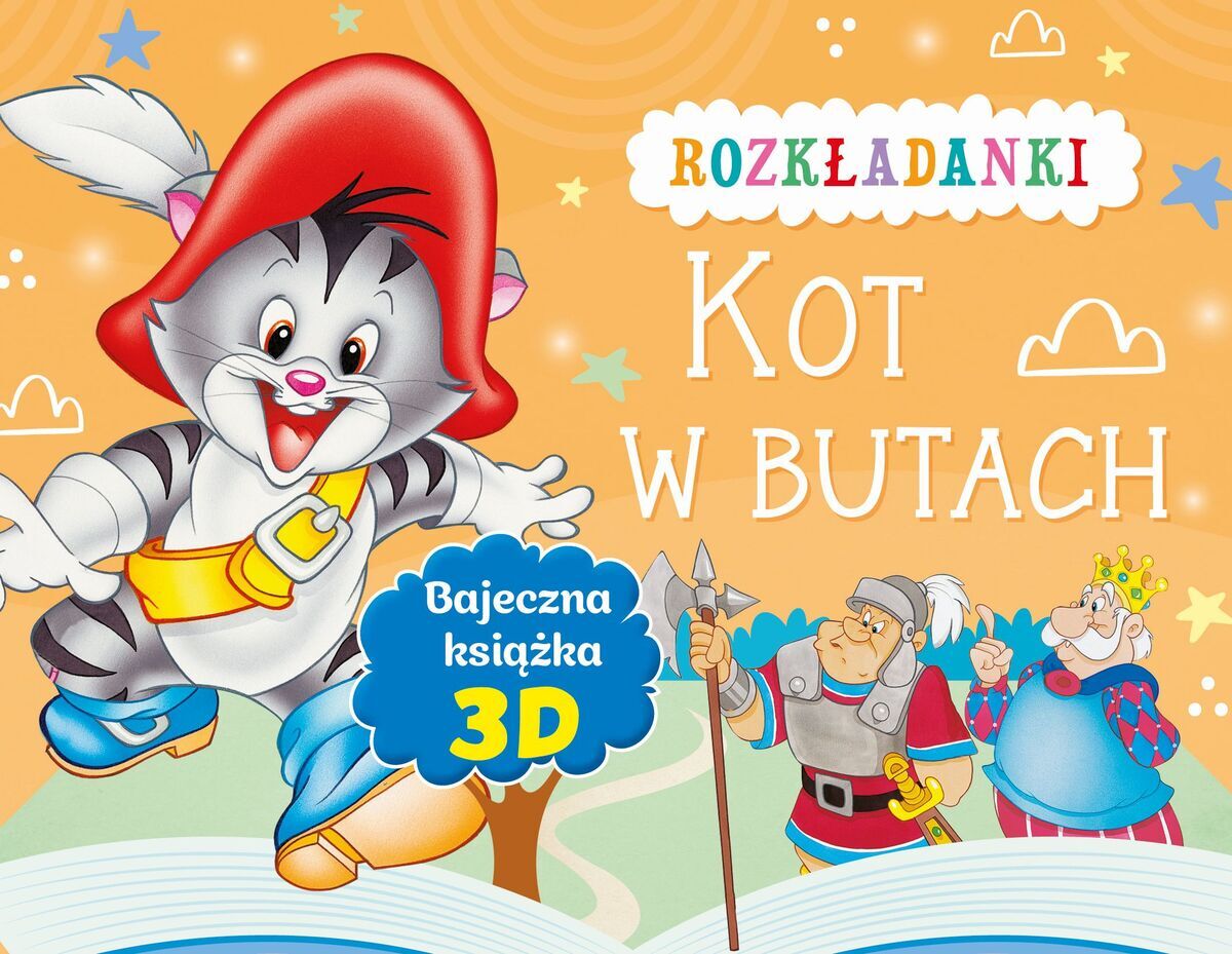 Kot w butach. Rozkładanki. Bajeczna książka 3D