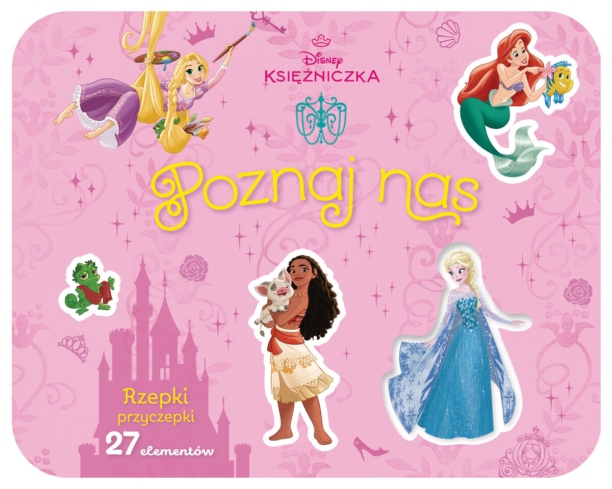 Rzepki-przyczepki. 27 elementów. Poznaj nas. Disney Księżniczka