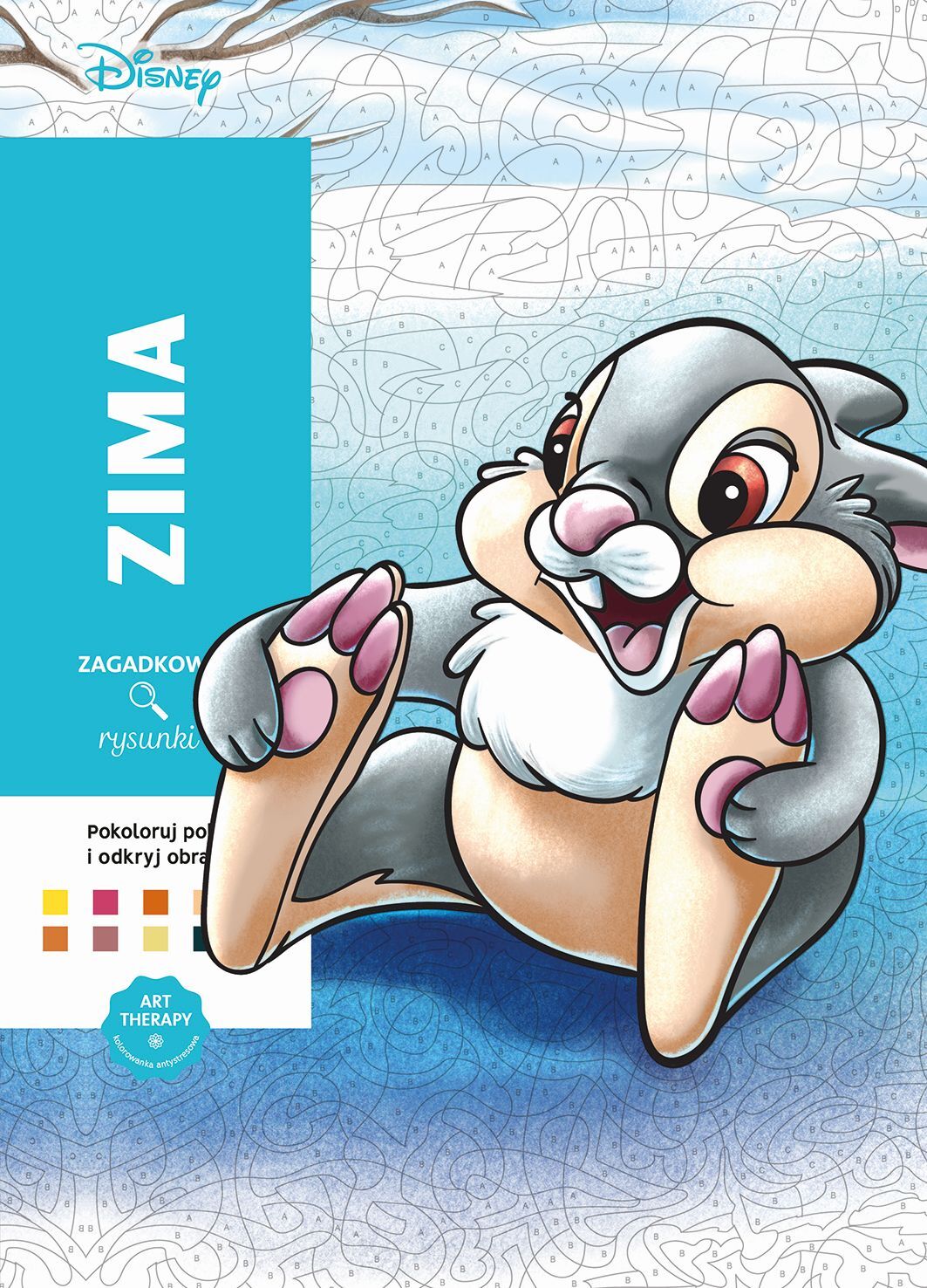 Art therapy. Kolorowanka antystresowa. Disney. Zima. Zagadkowe rysunki