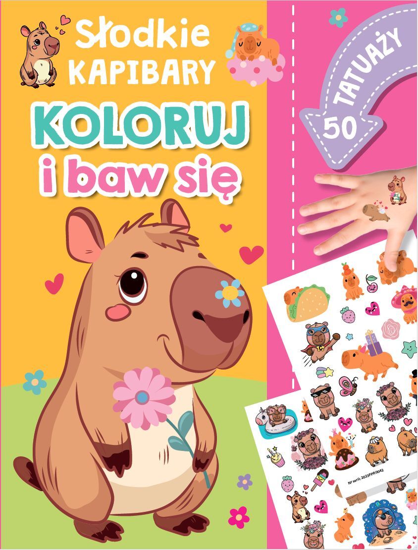 Koloruj i baw się. 50 tatuaży. Śliczne kapibary