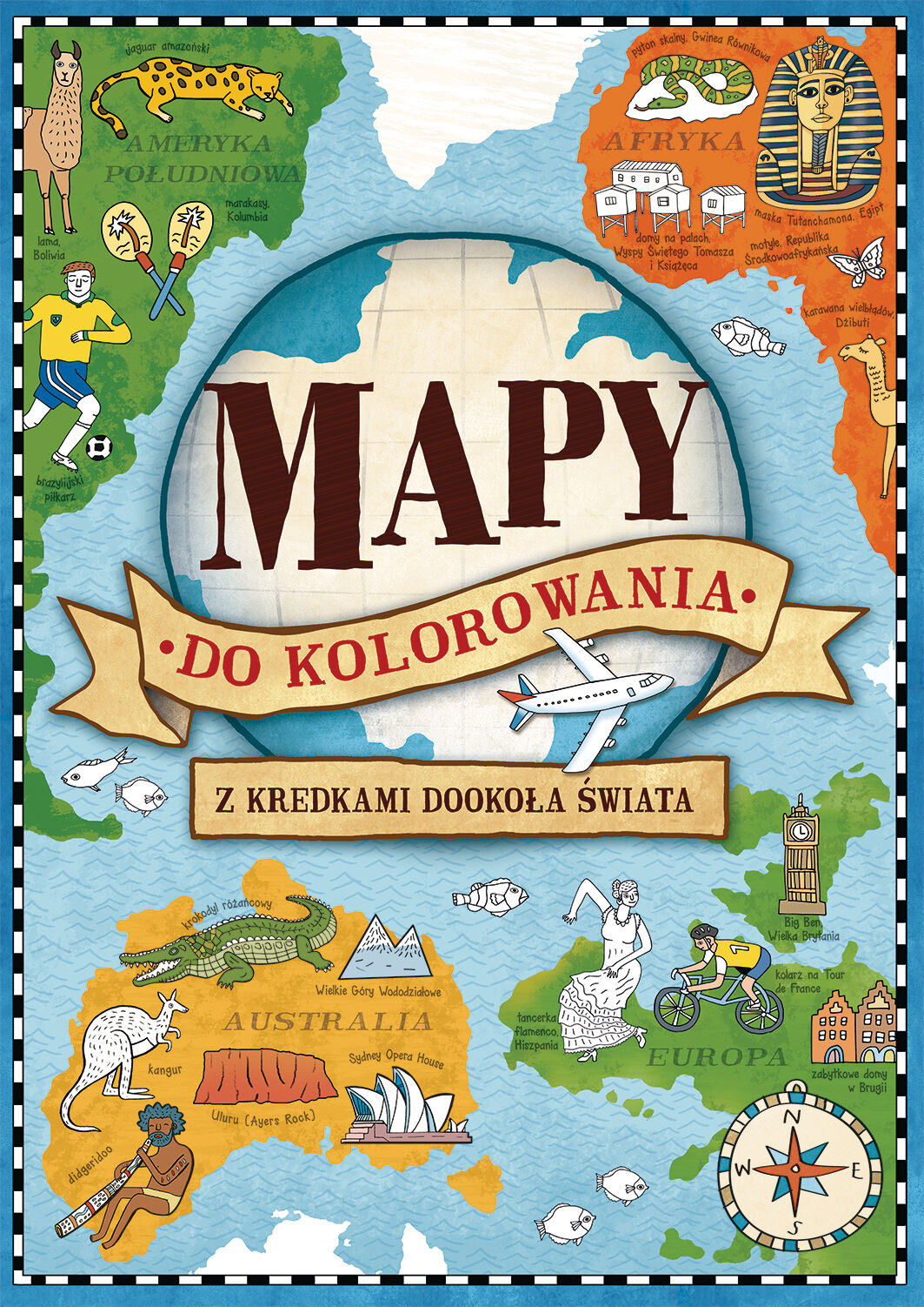 Mapy do kolorowania - z kredkami dookoła świata