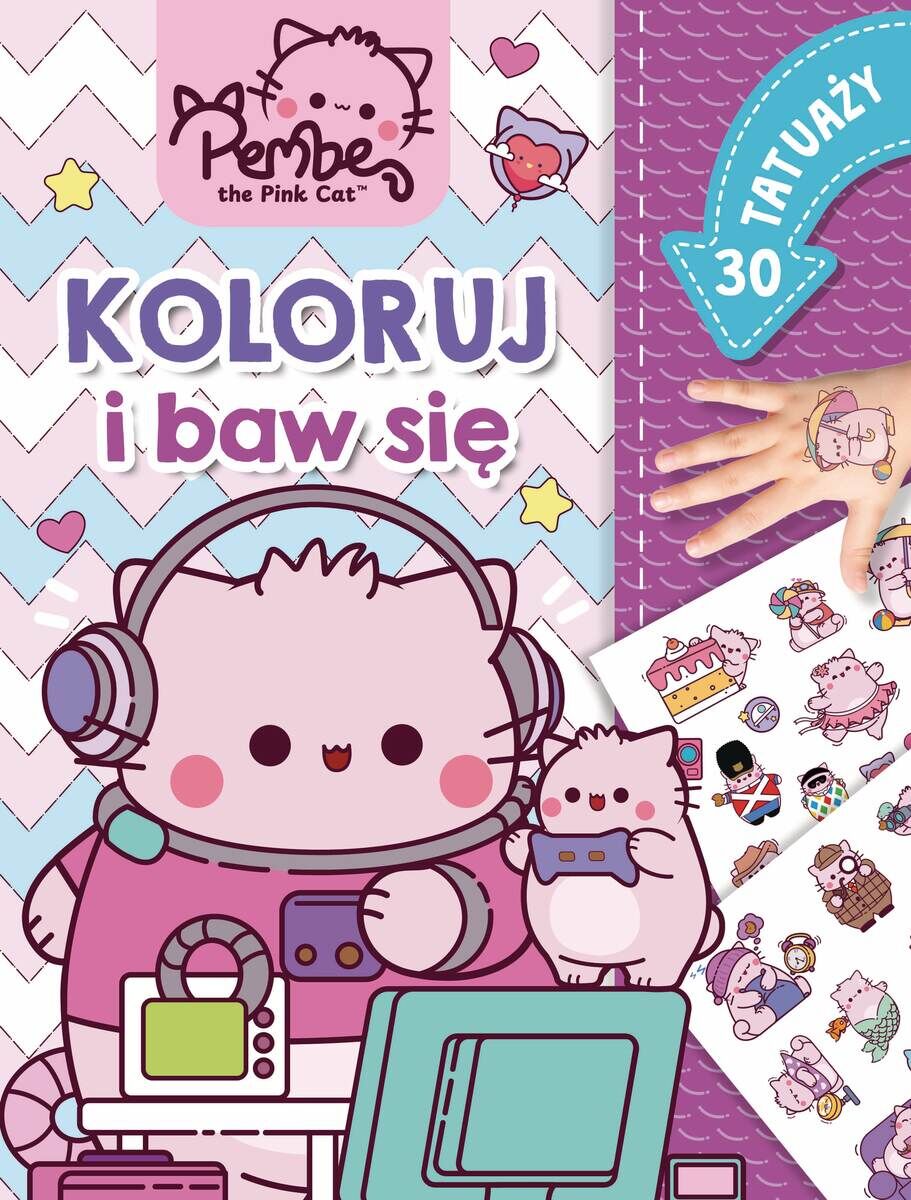 Koloruj i baw się. 30 tatuaży. Pembe