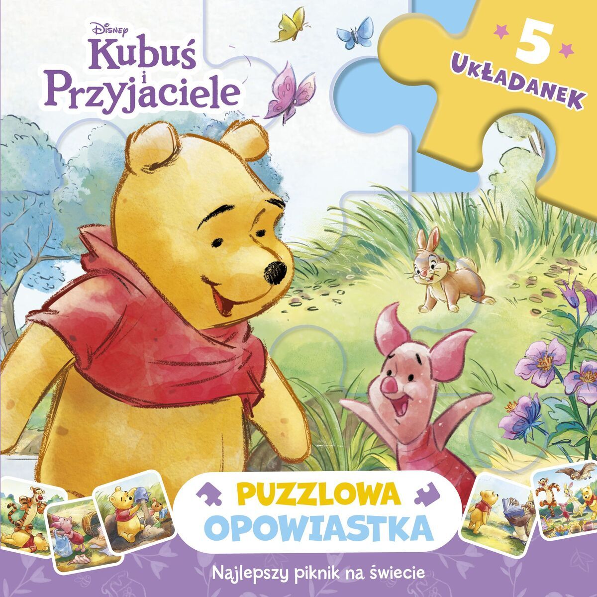 Puzzlowa opowiastka. Najlepszy piknik na świecie. 5 układanek Disney Kubuś i Przyjaciele