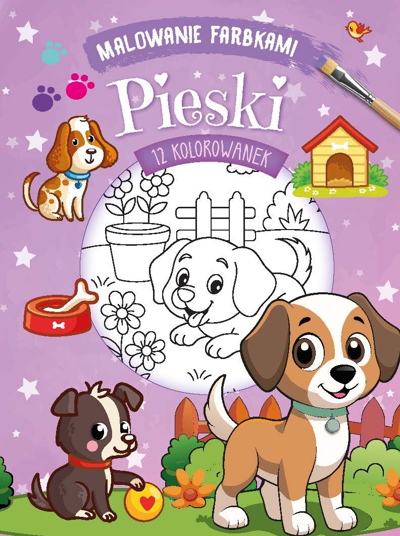 Malowanie farbkami. Pieski