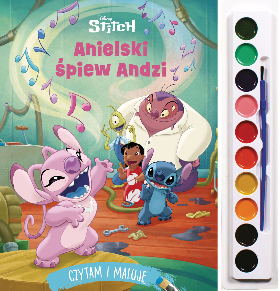 Czytam i maluję. Anielski śpiew Andzi. Disney Stitch