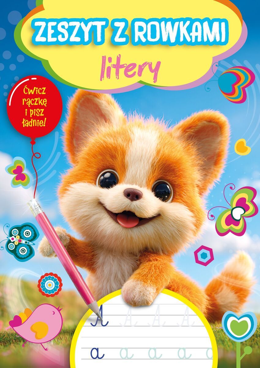 Zeszyt z rowkami. Litery