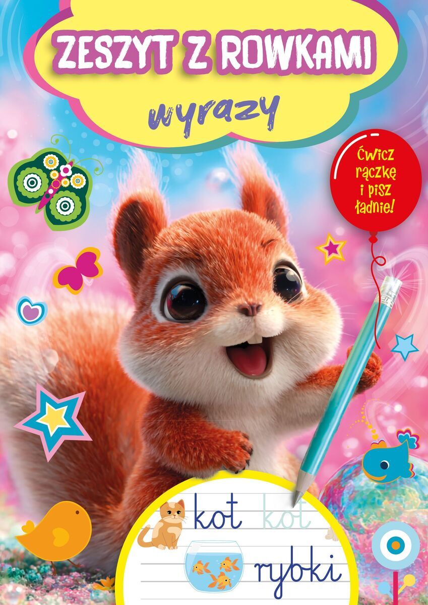 Zeszyt z rowkami. Wyrazy