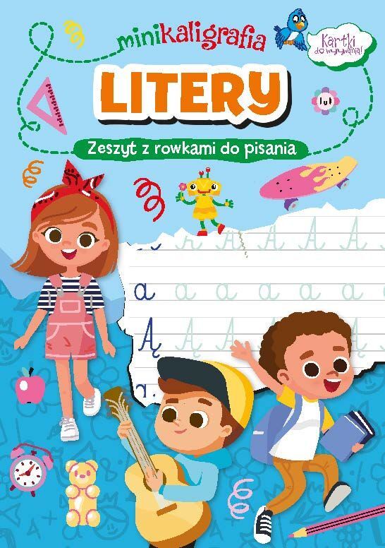 Minikaligrafia. Litery. Zeszyt z rowkami do pisania