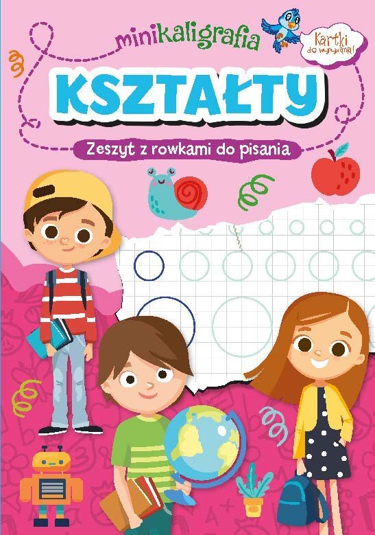 Minikaligrafia. Kształty. Zeszyt z rowkami do pisania