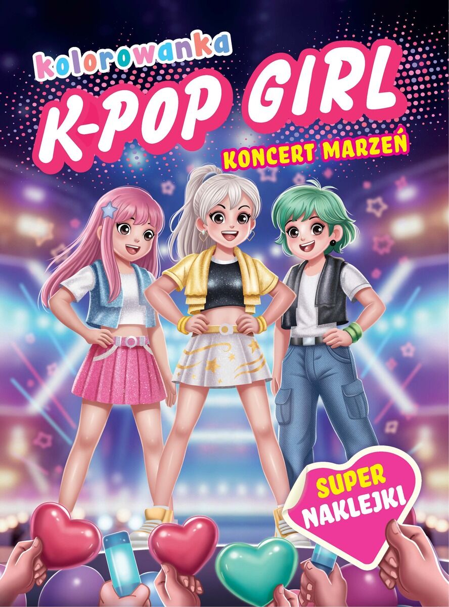 K-pop girl. Koncert marzeń. Kolorowanka