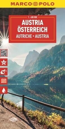 Austria. Mapa drogowa w skali 1:400 000