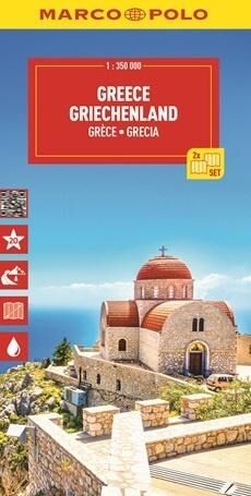 Grecja. Mapa drogowa w skali 1:350 000