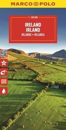 Irlandia. Mapa drogowa w skali 1:350 000