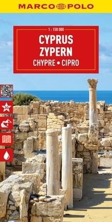 Cypr. Mapa drogowa w skali 1:150 000