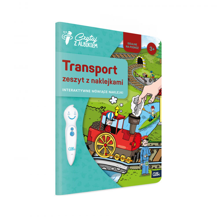 Transport zeszyt z naklejkami. Czytaj z Albikiem