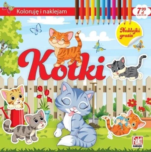 Koloruję i naklejam. Kotki