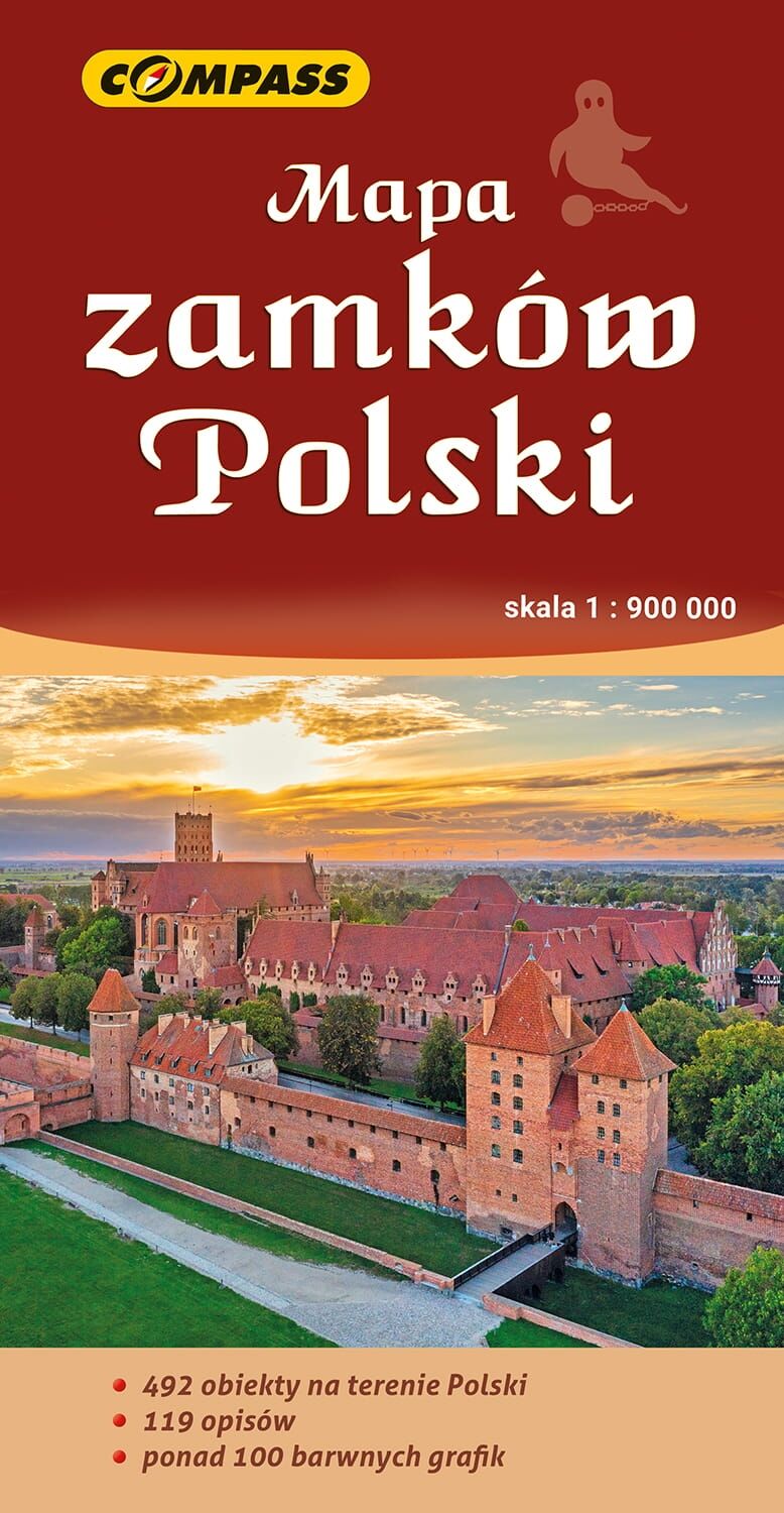 Mapa zamków Polski w skali 1:900 000