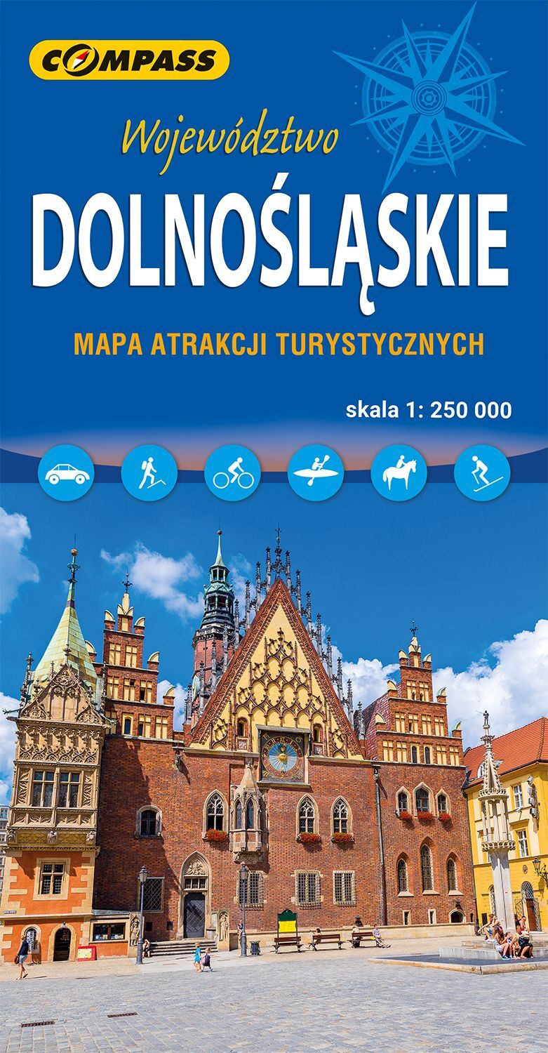 Województwo dolnośląskie. Mapa atrakcji turystycznych  w skali 1: 250 000