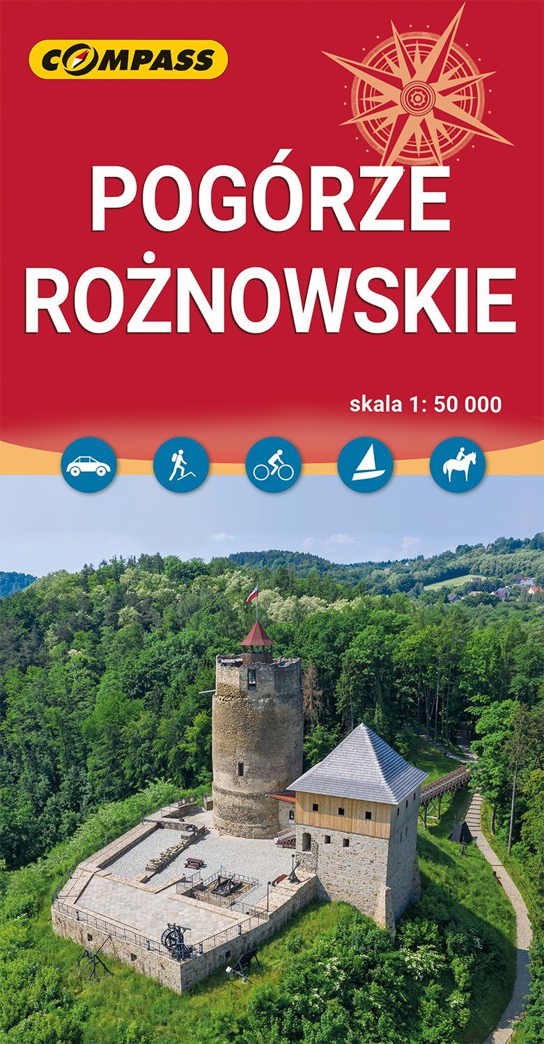 Pogórze Rożnowskie. Mapa turystyczna w skali 1: 50 000