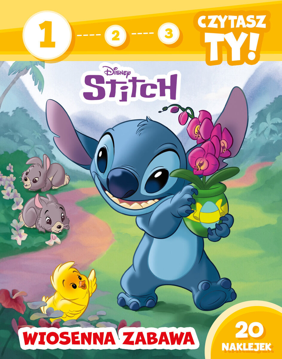 1, 2, 3, czytasz ty! Poziom 1. Wiosenna zabawa. Disney Stitch