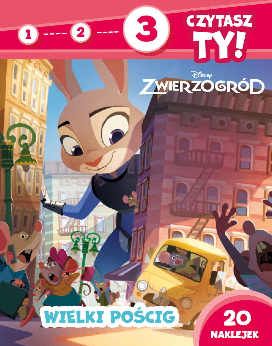 1, 2, 3, czytasz ty! Poziom 3. Wielki pościg. Disney Zwierzogród