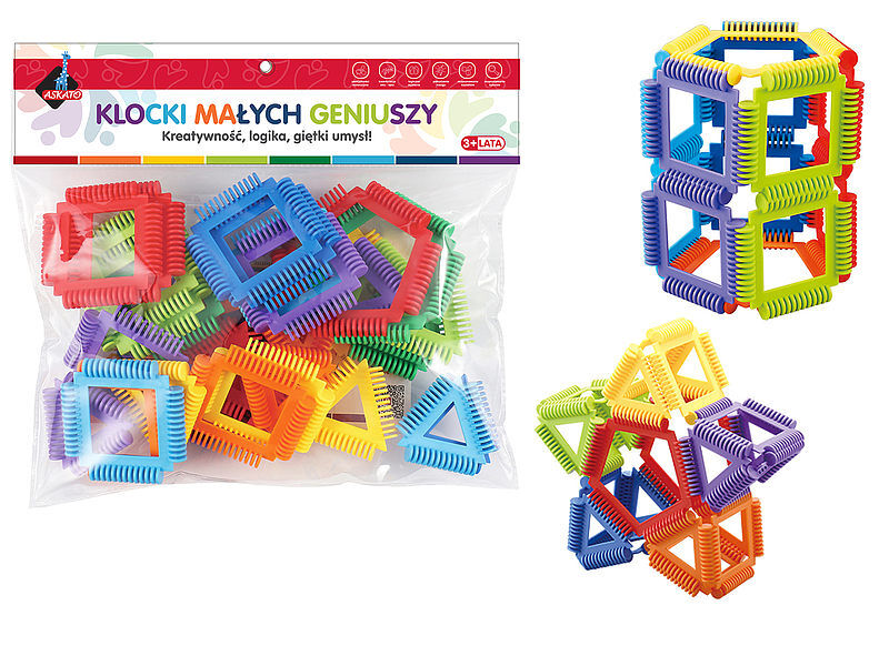 Klocki małych geniuszy figury przestrzenne 32 elementy 102191