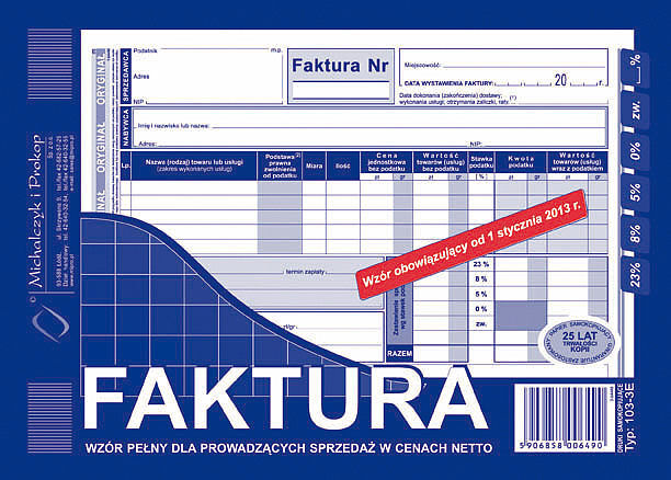 Faktura pełna a5