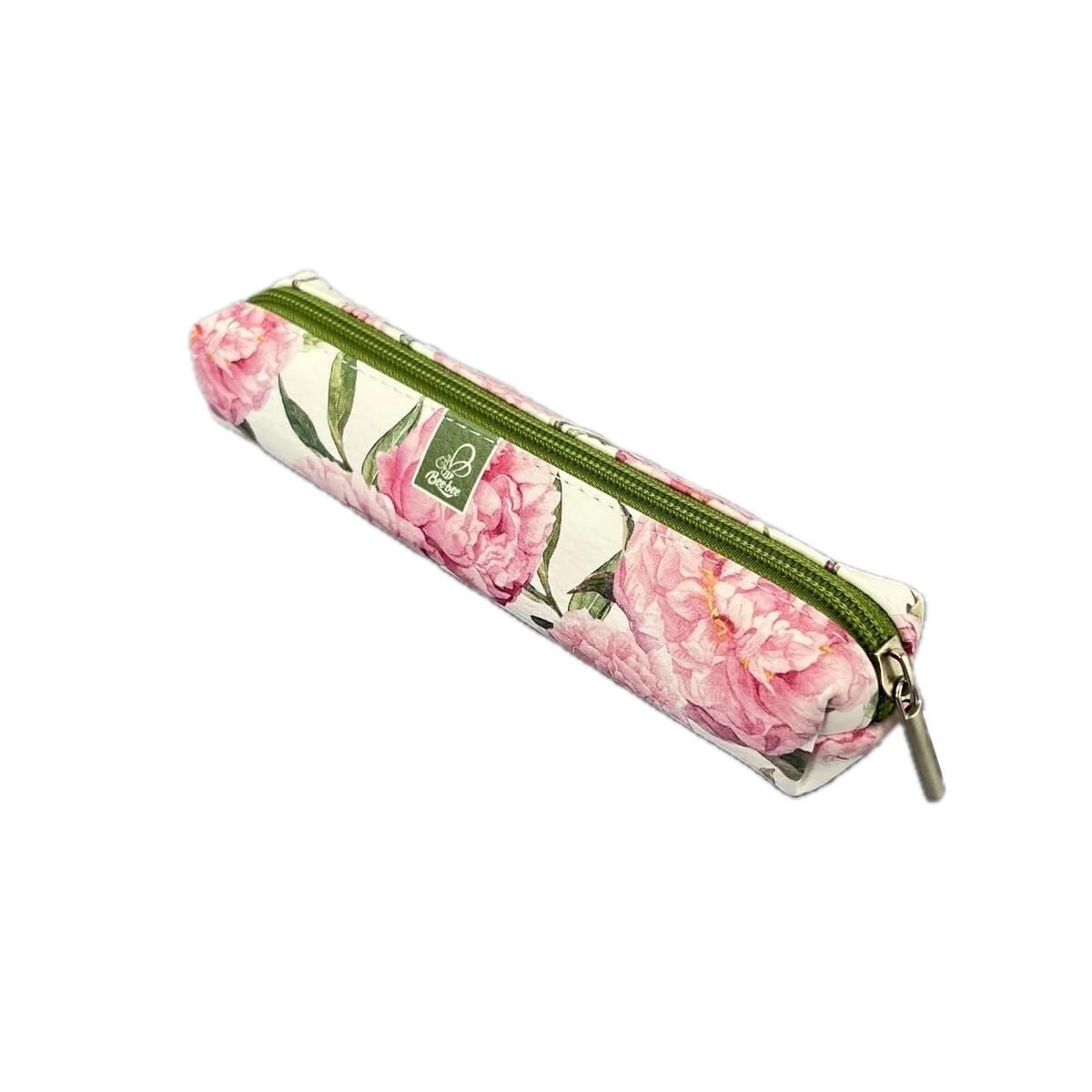 Piórnik mini prostokąt Peonie