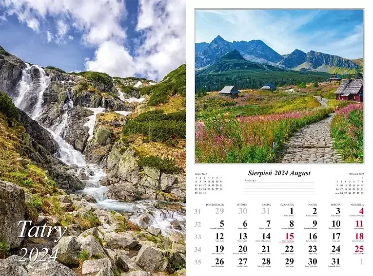 Kalendarz 2024 ścienny 7-k tatry