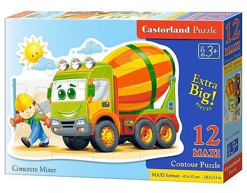 Puzzle MAXI Konturowe:	Concrete Mixer 12