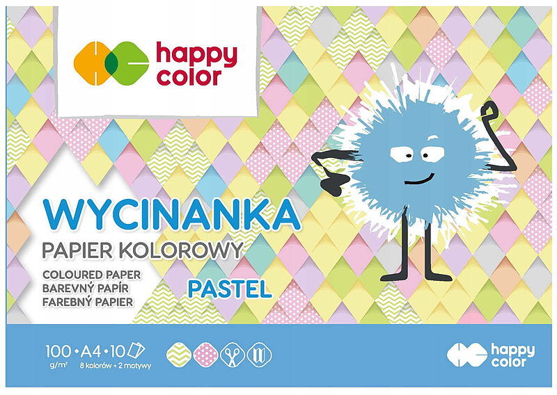 Papier kolorowy a4 pastel happy color pakiet 10sztuk