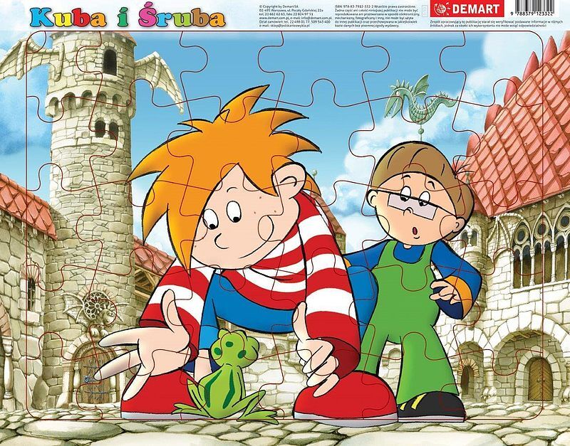 Puzzle 30 ramkowe. Kuba i śruba